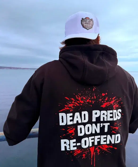 PTF Zip-Up Hoodie + White Snapback worn together