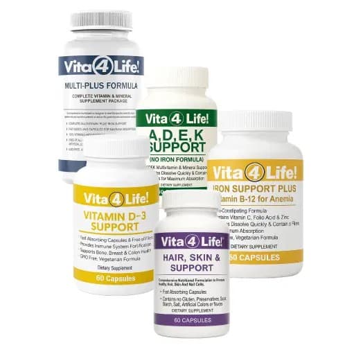 New Complete Optimization Bundle | Daily 5-in-1 with Multi-Plus, ADEK, Iron + B12, Vitamin D3 & Hair Skin Nails Support