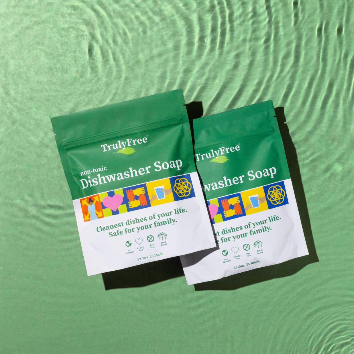 Truly Free Home's Non-Toxic Dishwasher Soap - 2 Pack