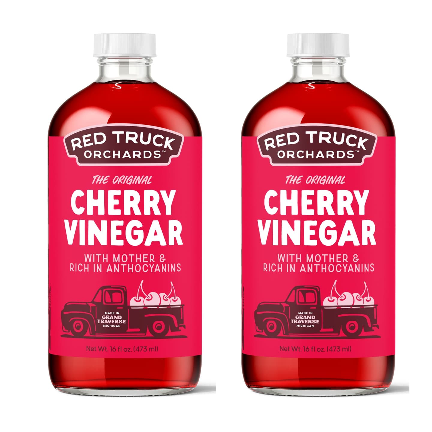 2x - The Original Cherry Vinegar - Naturally Fermented Tart Cherry Vinegar with “Mother” for Antioxidant Support, Gut Health