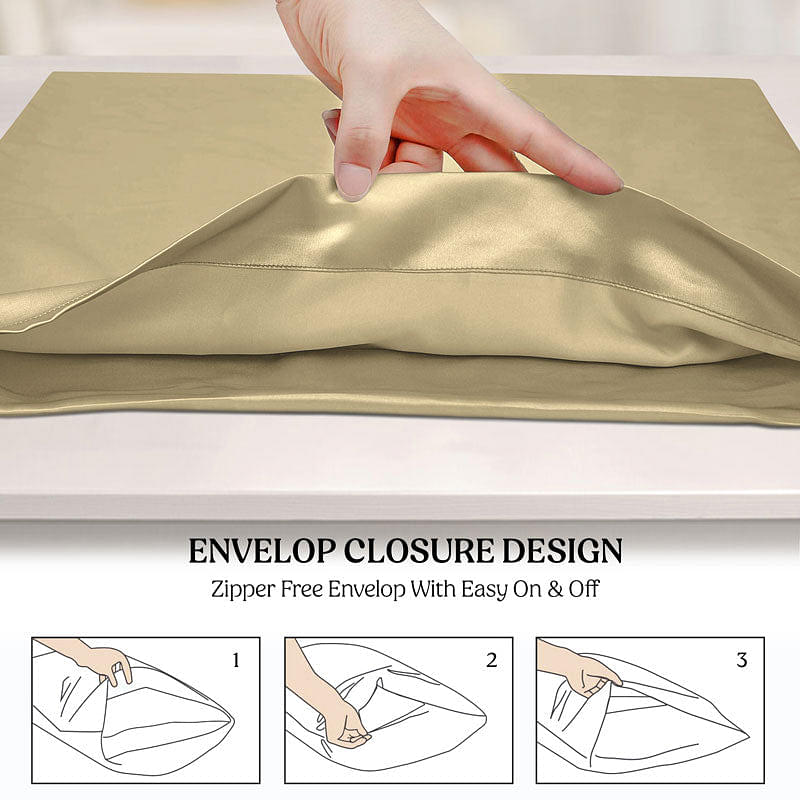 2-Pack of Soft Cooling Satin Pillowcases