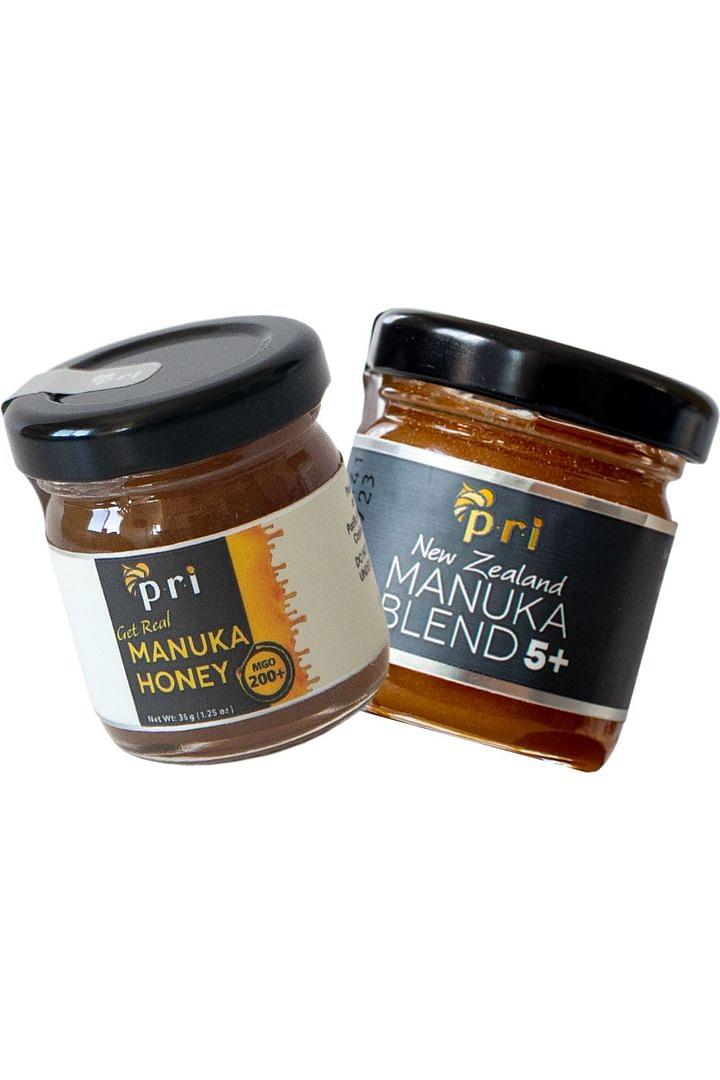 2 PRI Mini Sampler Manuka Honey Jars 1.25oz