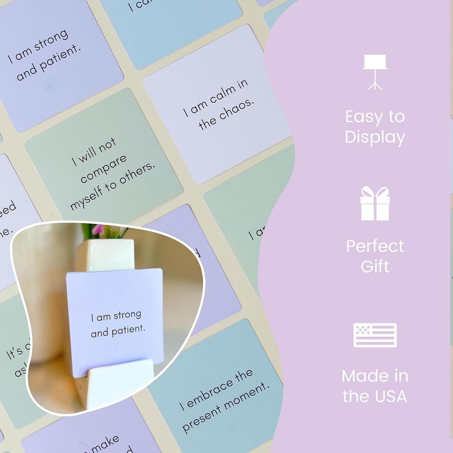 20 Double Sided Baby Contrast Cards & New Mom Affirmation Cards for Women | High Contrast Baby Toys for Newborn | Black and White Toys for Infants 0-6 Months | Affirmations for Kids & Caregivers