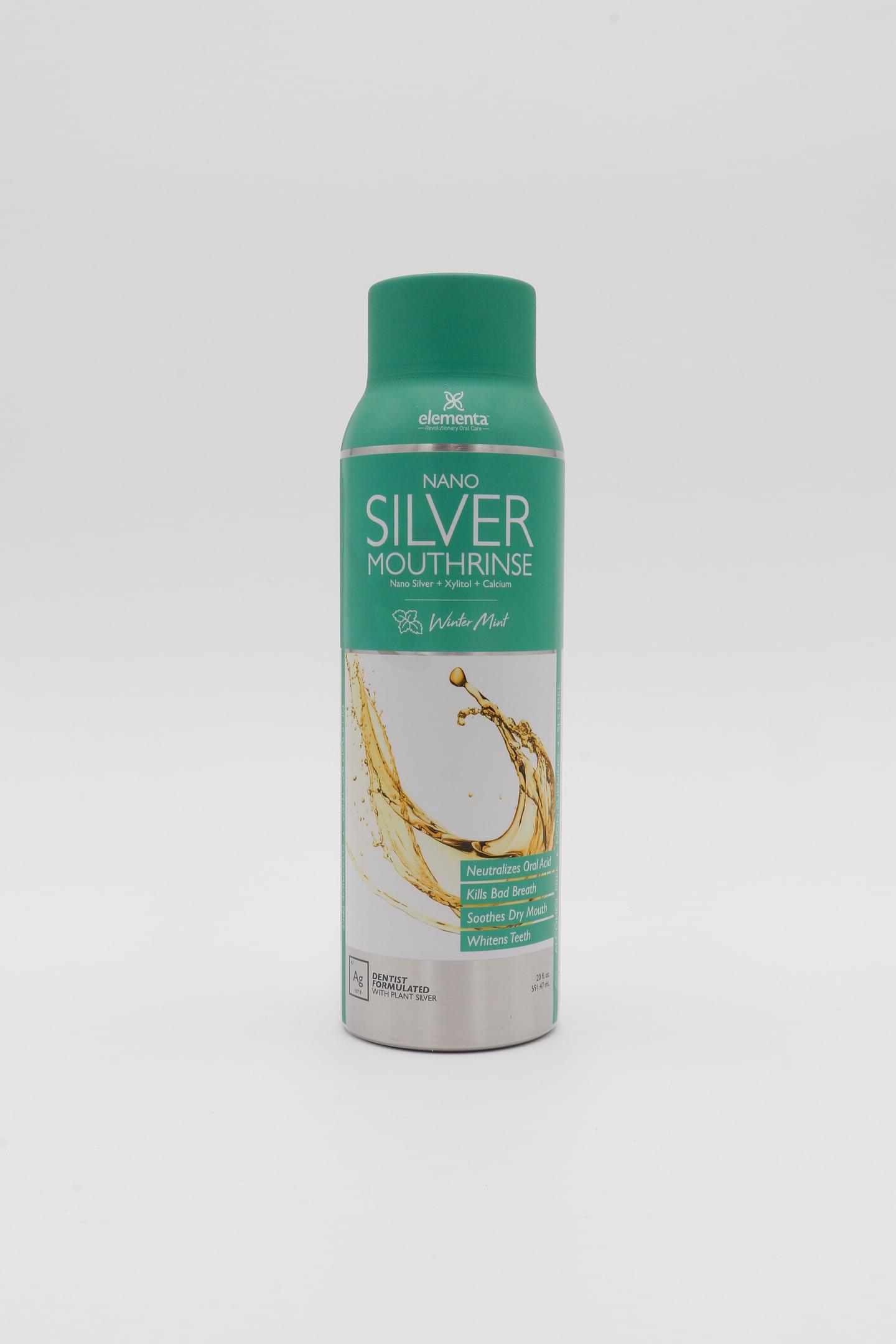 20 oz Nanosilver Mouth Rinse - Reusable High Grade Stainless Steel Container
