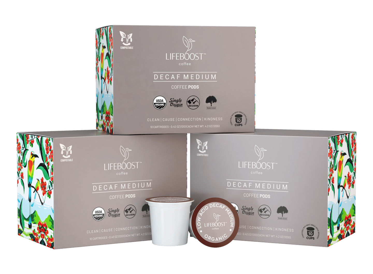 3x Medium Roast Decaf Coffee Pods