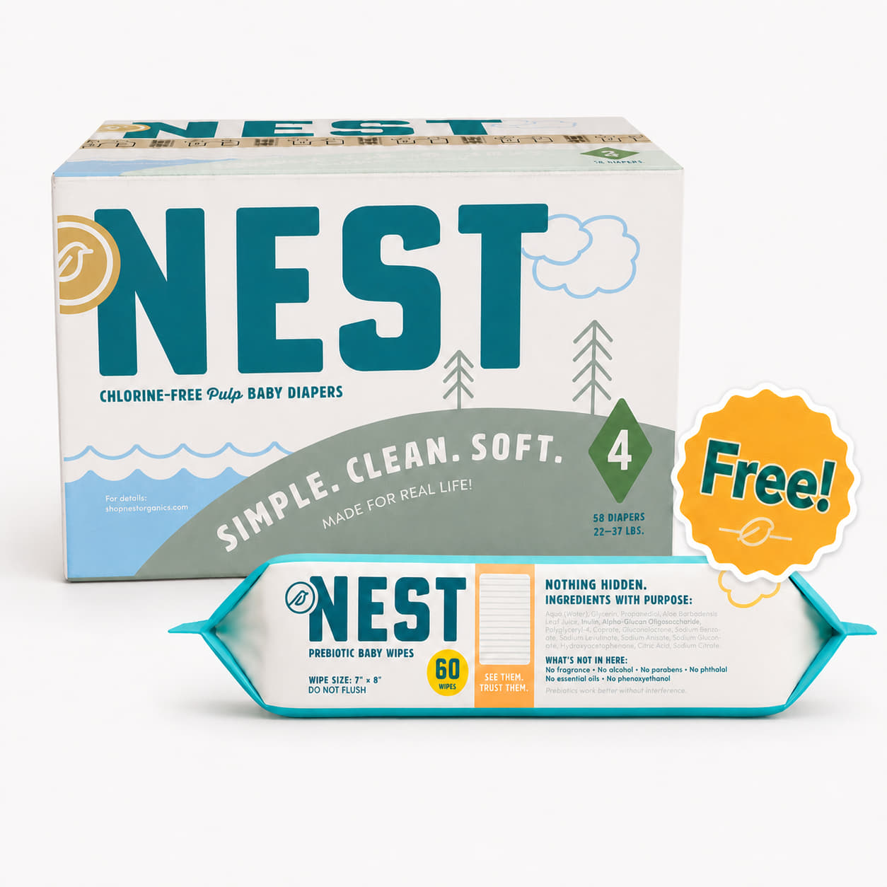 Size 4 | Nest Microbiome Care Bundle + Free Wipes!