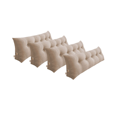 4X 180cm Beige Triangular Wedge Bed Pillow Headboard Backrest Bedside Tatami Cushion Home Decor