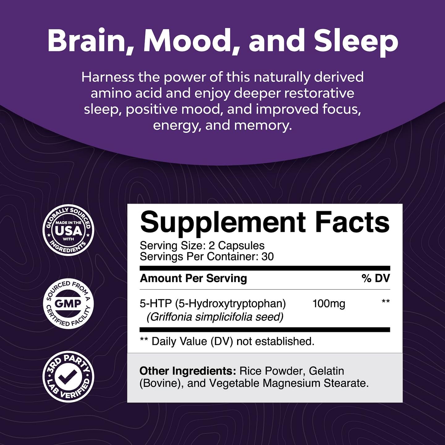 5-HTP 100mg per serving