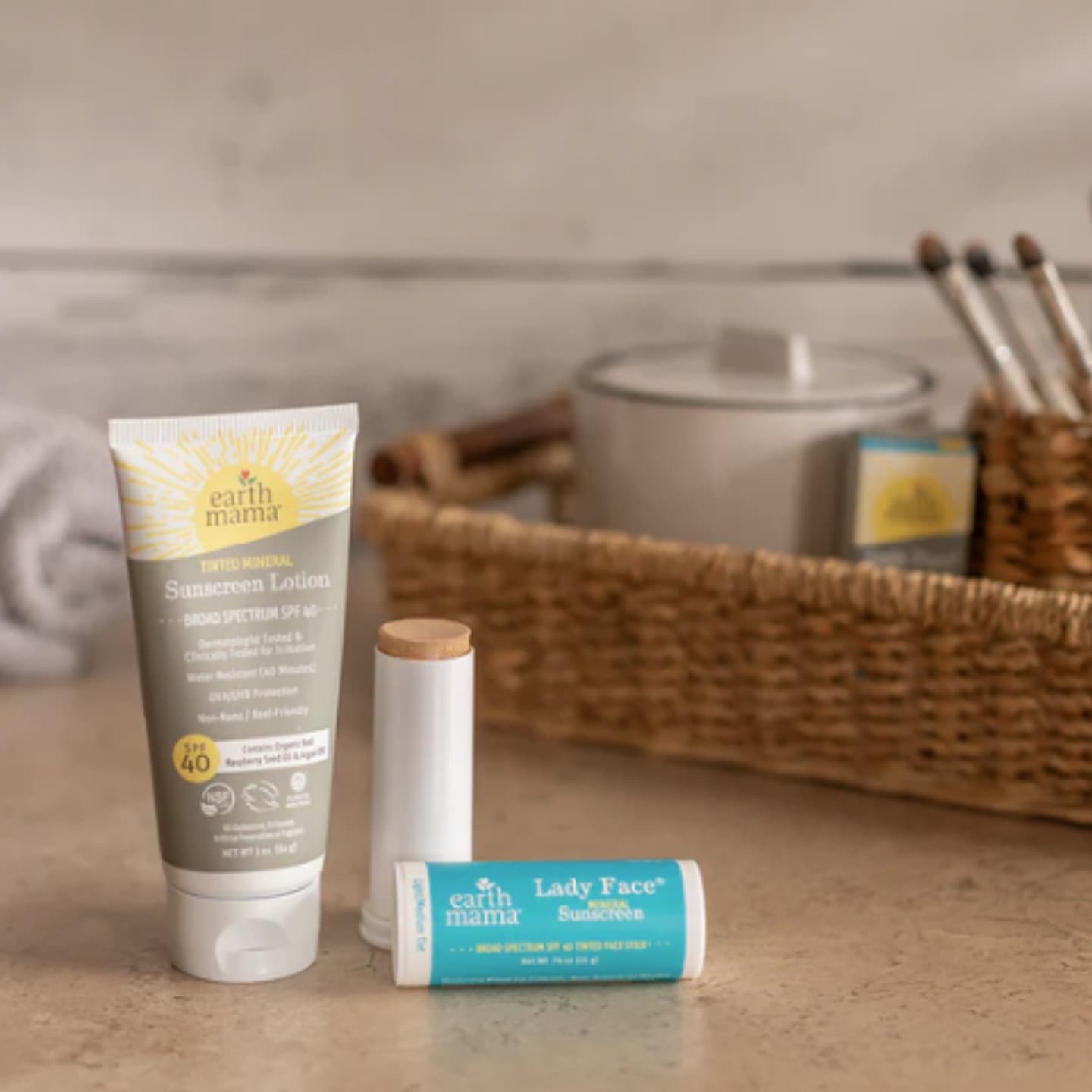 A Hint of Tint Bundle: Tinted Mineral Sunscreen & Lady Face® Tinted Mineral Sunscreen Stick 