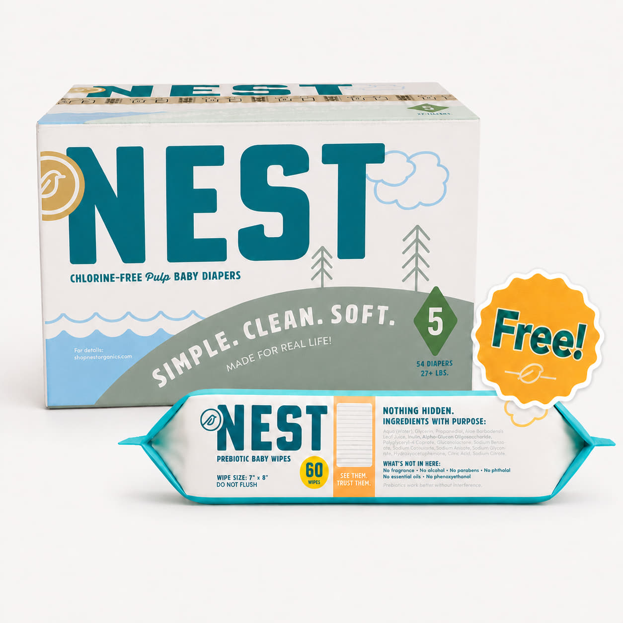 Size 5 | Nest Microbiome Care Bundle + Free Wipes!