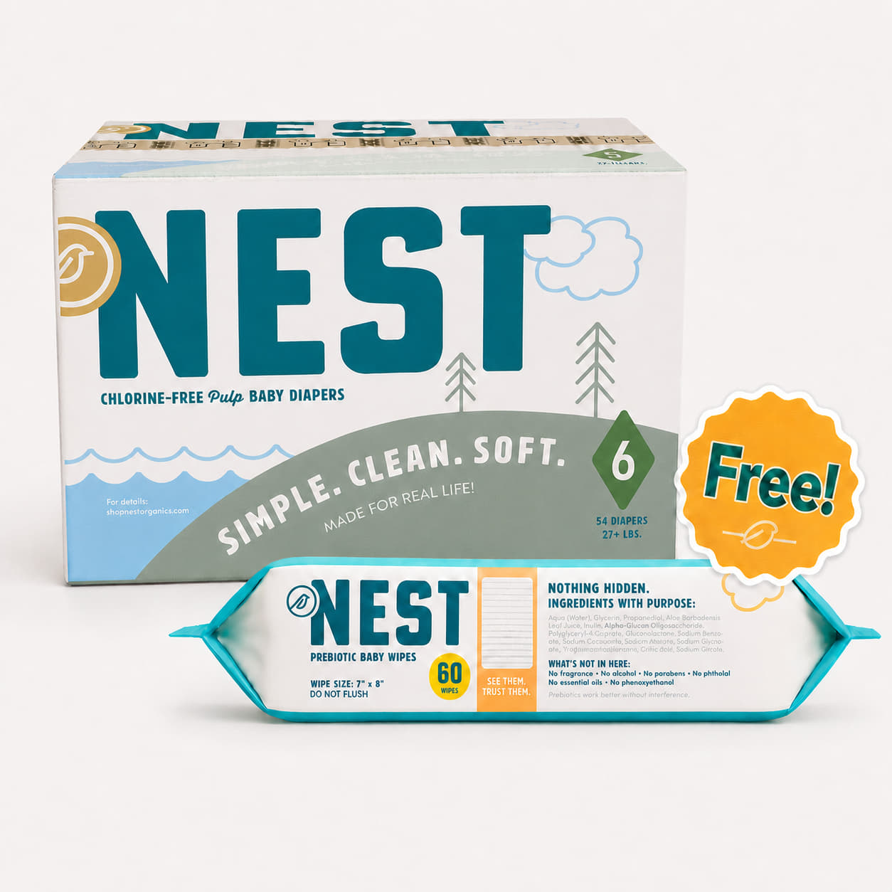 Size 6 | Nest Microbiome Care Bundle + Free Wipes!