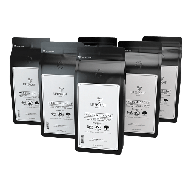 6x Medium Roast Decaf Coffee 12 oz Bag - Bundle