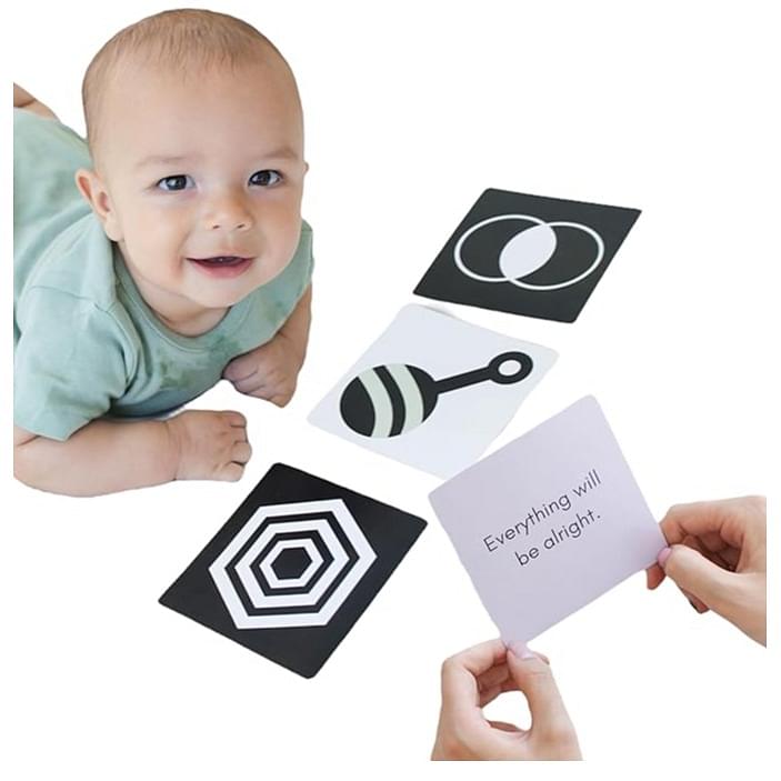 2-in-1-High-Contrast-Baby-Flash-Cards-w/New-Mom-Affirmations-|-High-Contrast-Baby-Toys-for-Newborn-|-Contrast-Cards-for-Infants-0-6-Months-|-Postpartum-Gifts-for-Mom-|-New-Mom-Gifts-|-Baby-Flash-Cards