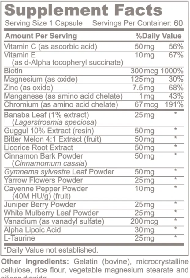 Blood Sugar Formula | 60 Count | Supports Glucose Balance, Insulin Sensitivity & Clean Energy