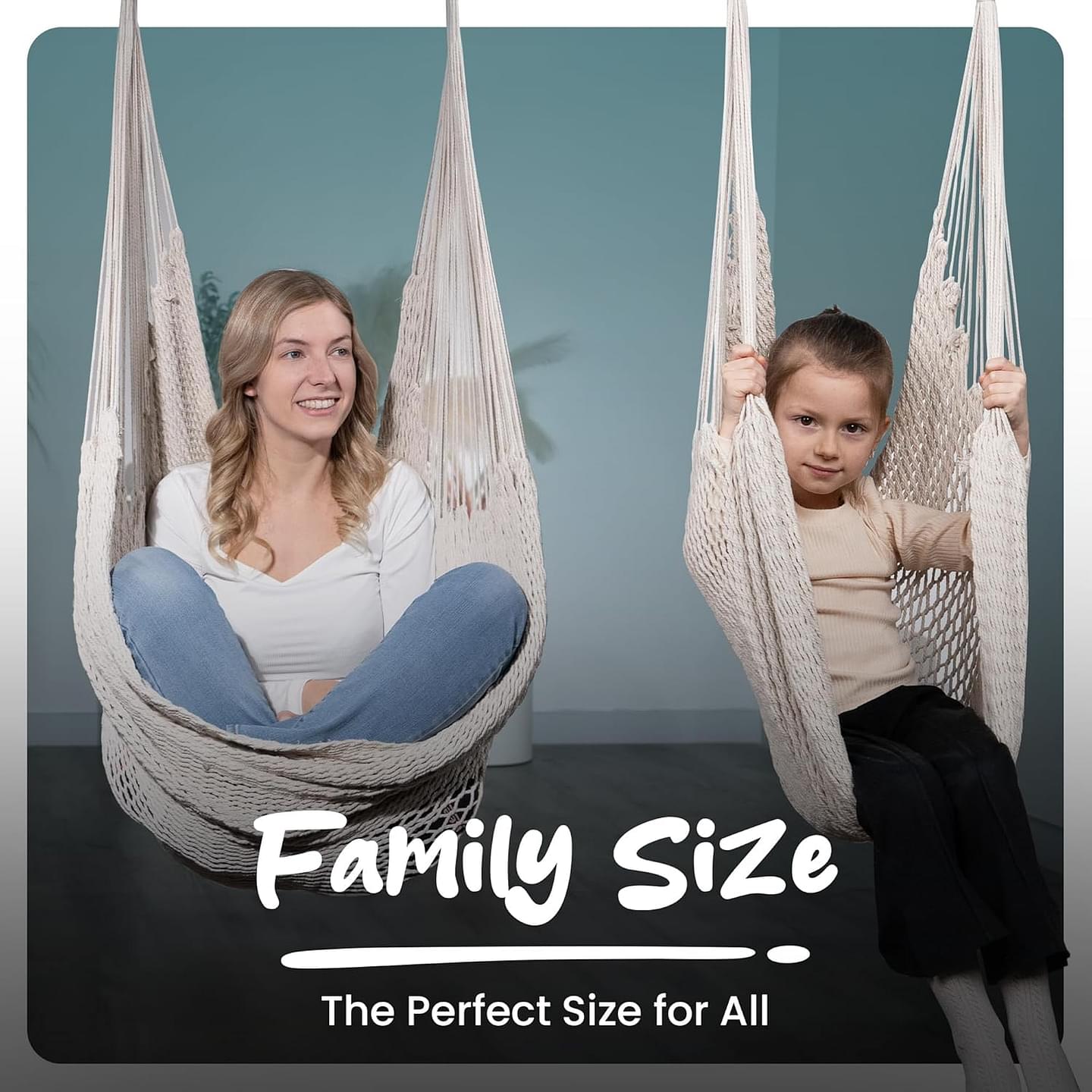 Abby & Noah Autism Sensory Swing for Adults & Kids - Cozy Cocoon Outdoor Indoor Swing - Ceiling Hammock Chair & Cuddle Therapy Swing - Child Hanging Pod - Bedroom Must Haves for Sensory Joy (Large)