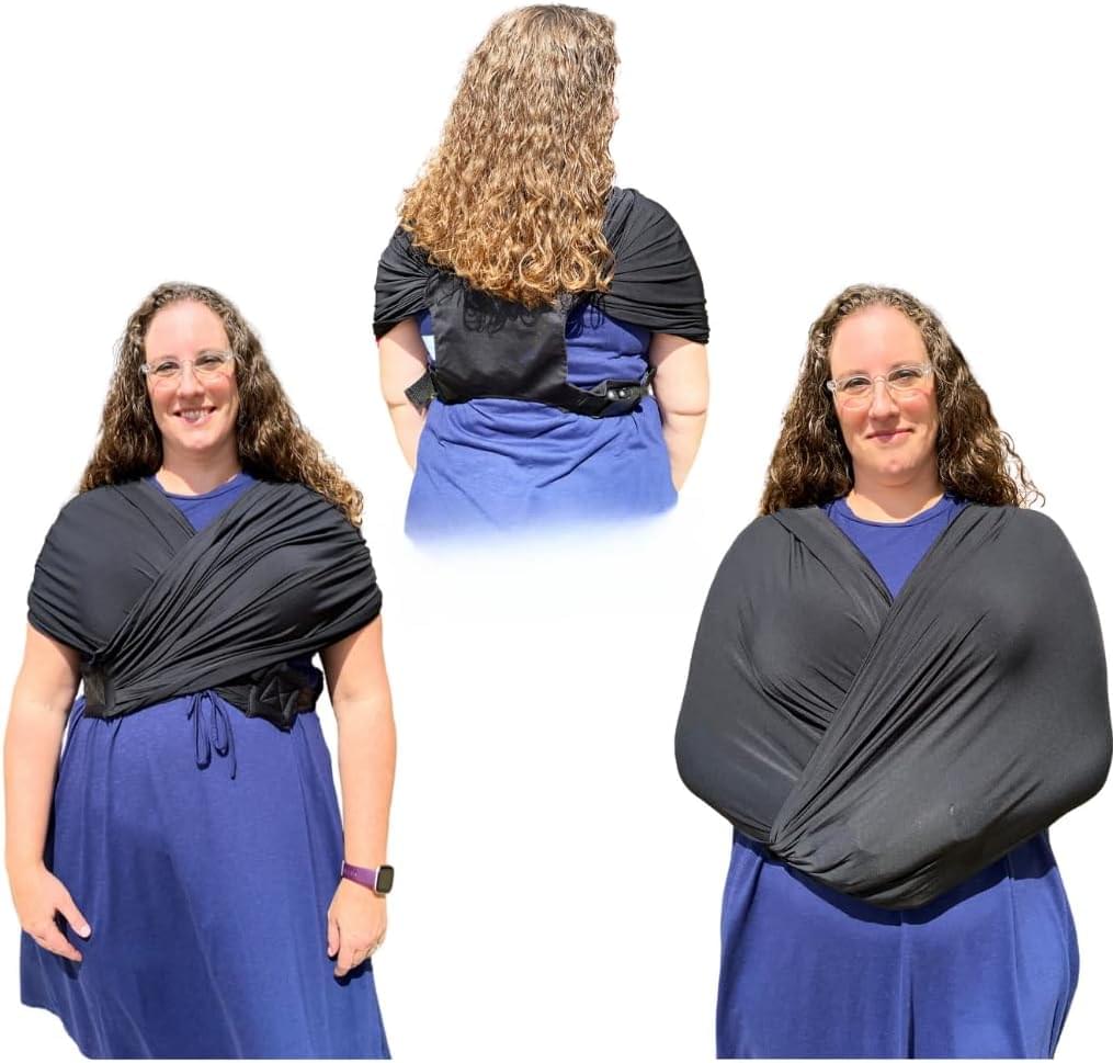 Abby & Noah Sensory Compression vest for Women & Men with Autism, ADHD, Anxiety, and Sensory Issues - Deep Pressure Calming Hug Adjustable Sensory Clothing (Alternative to Weighted Hug) (Black, Large) Adult-Large