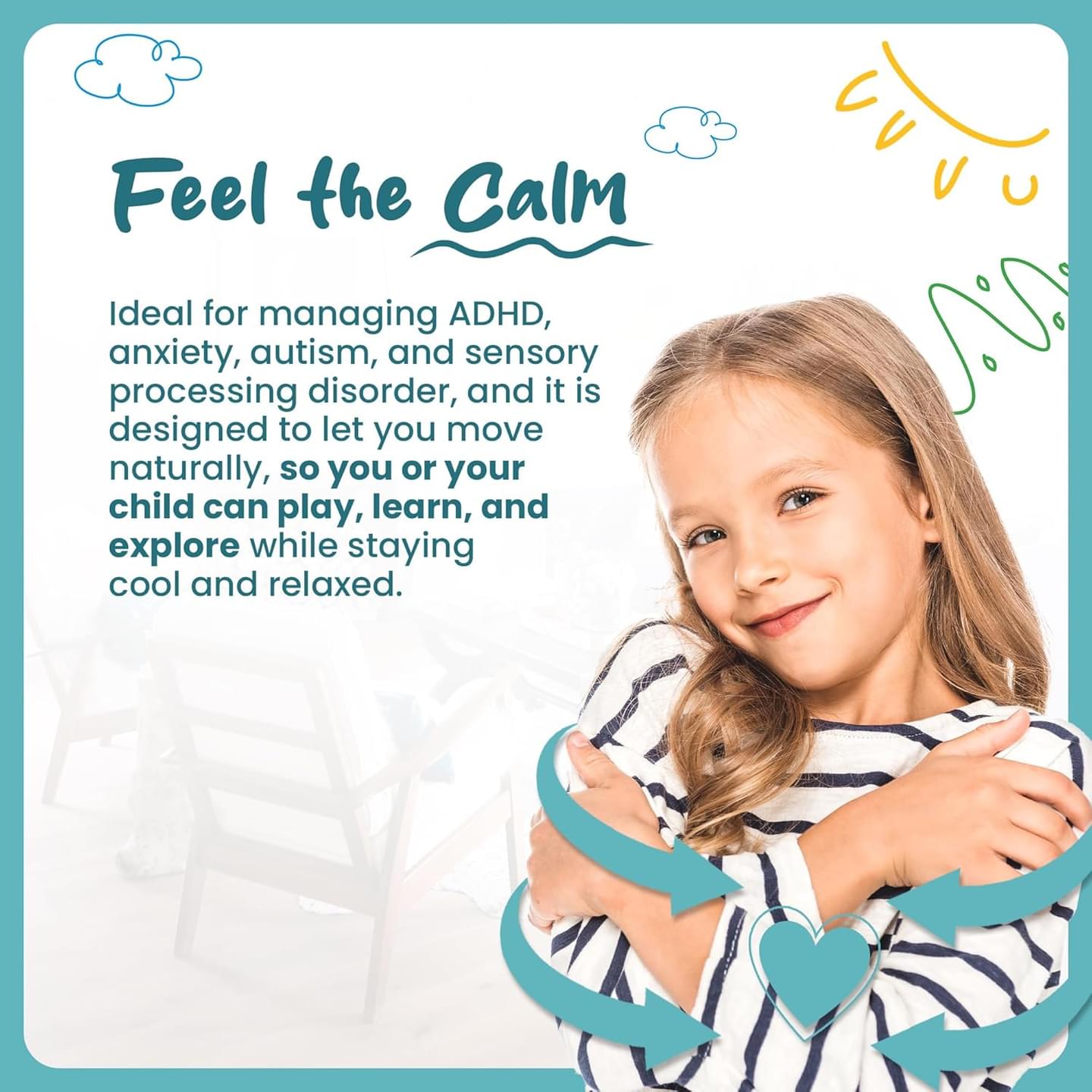 Abby & Noah Sensory Compression vest for Women & Men with Autism, ADHD, Anxiety, and Sensory Issues - Deep Pressure Calming Hug Adjustable Sensory Clothing (Alternative to Weighted Hug) (Black, Large) Adult-Large