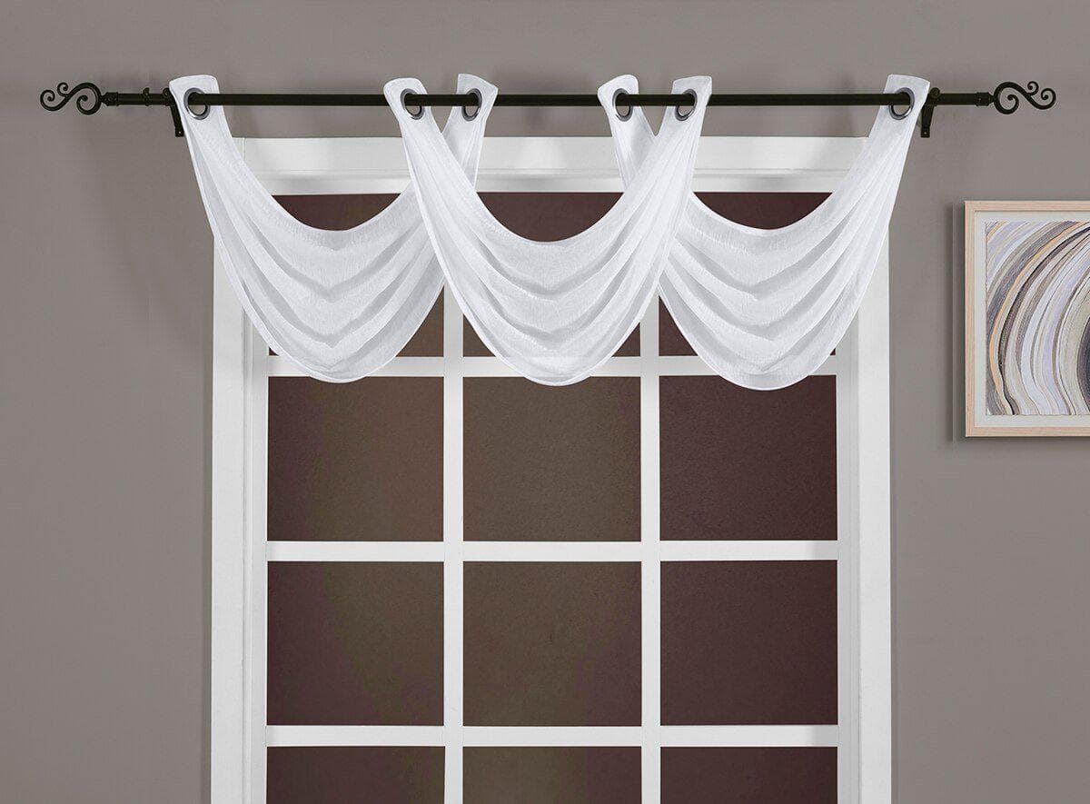 Abri Grommet Crushed Sheer Curtain Panel (Single)