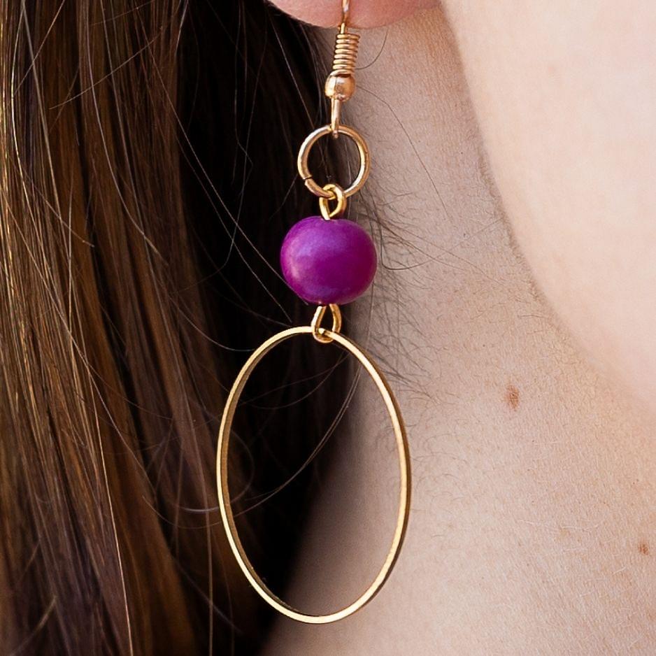 Acai Earrings Aubergine