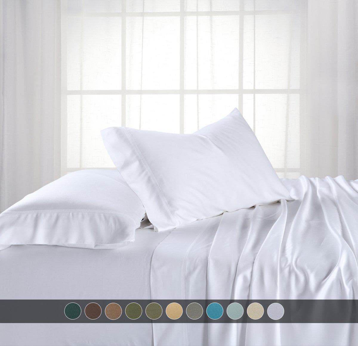 Adjustable Split King Sheets - Cooling Bamboo Viscose 600 Thread Count
