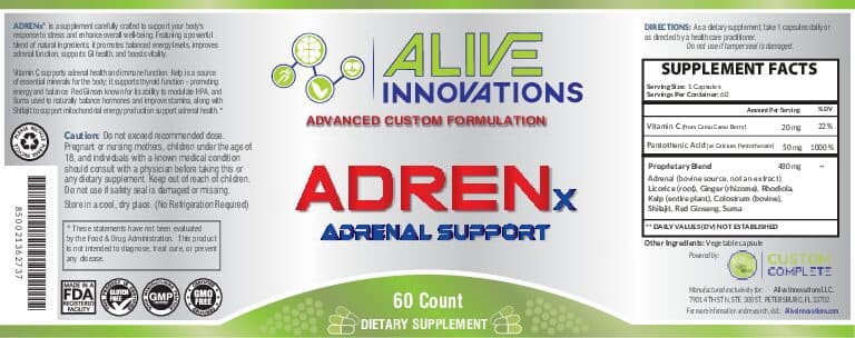 AdrenX – Natural Adrenal Support Formula | Boost Energy & Stress Response (60 Capsules) image