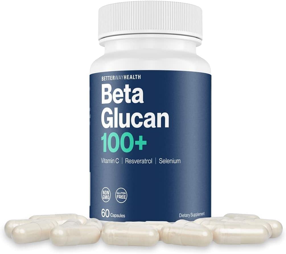 Advanced Immune Support Supplement by Better Way Health with Highly Purified Beta Glucan + Vitamin C, Resveratrol, and Selenium - Immune System Booster - 60 Caps (Pack of 1)