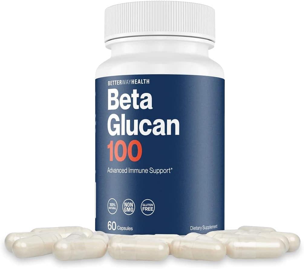 Advanced Immune Support Supplement with Highly Purified Beta Glucan - Immune System Booster - 100mg 60 Caps (Pack of 1) 60 Count (Pack of 1)