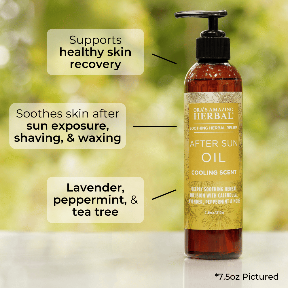 After Sun & Shave Oil – Herbal Infused Grapeseed Oil with Lavender - 2 oz
