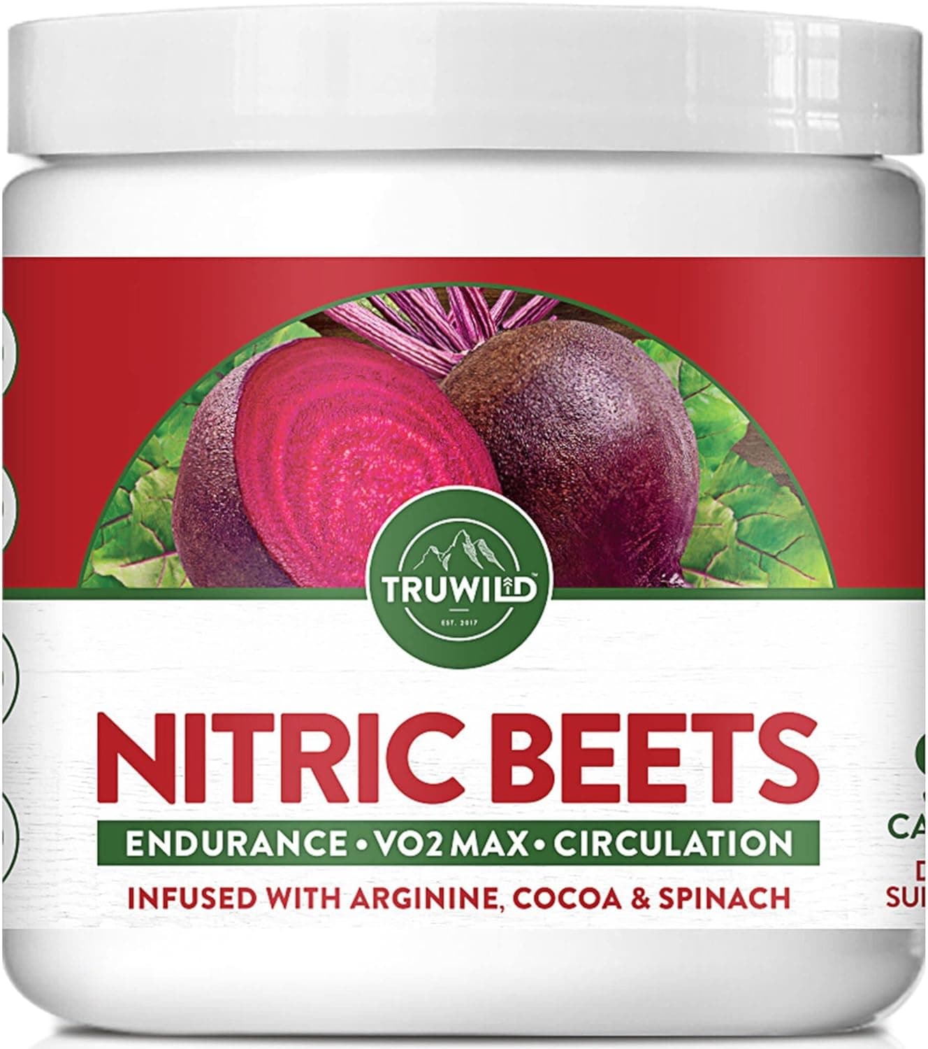 All Natural Beet Root Powder- Nitric Oxide Booster - 1000mg - Vegan Superfood Capsule Supplement – Beetroot Extract Supports Overall Health, Performance, & Stamina – 30 Servings
