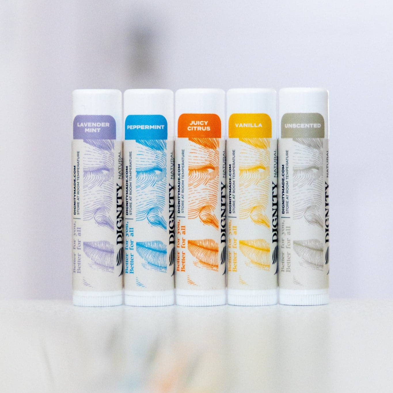 All Natural Vegan Lip Balms - With Coconut Oil, Cocoa Butter & Vitamin E – Chemical-Free Hydrating Balm for Dry, Chapped Lips - 3-Pack Basic