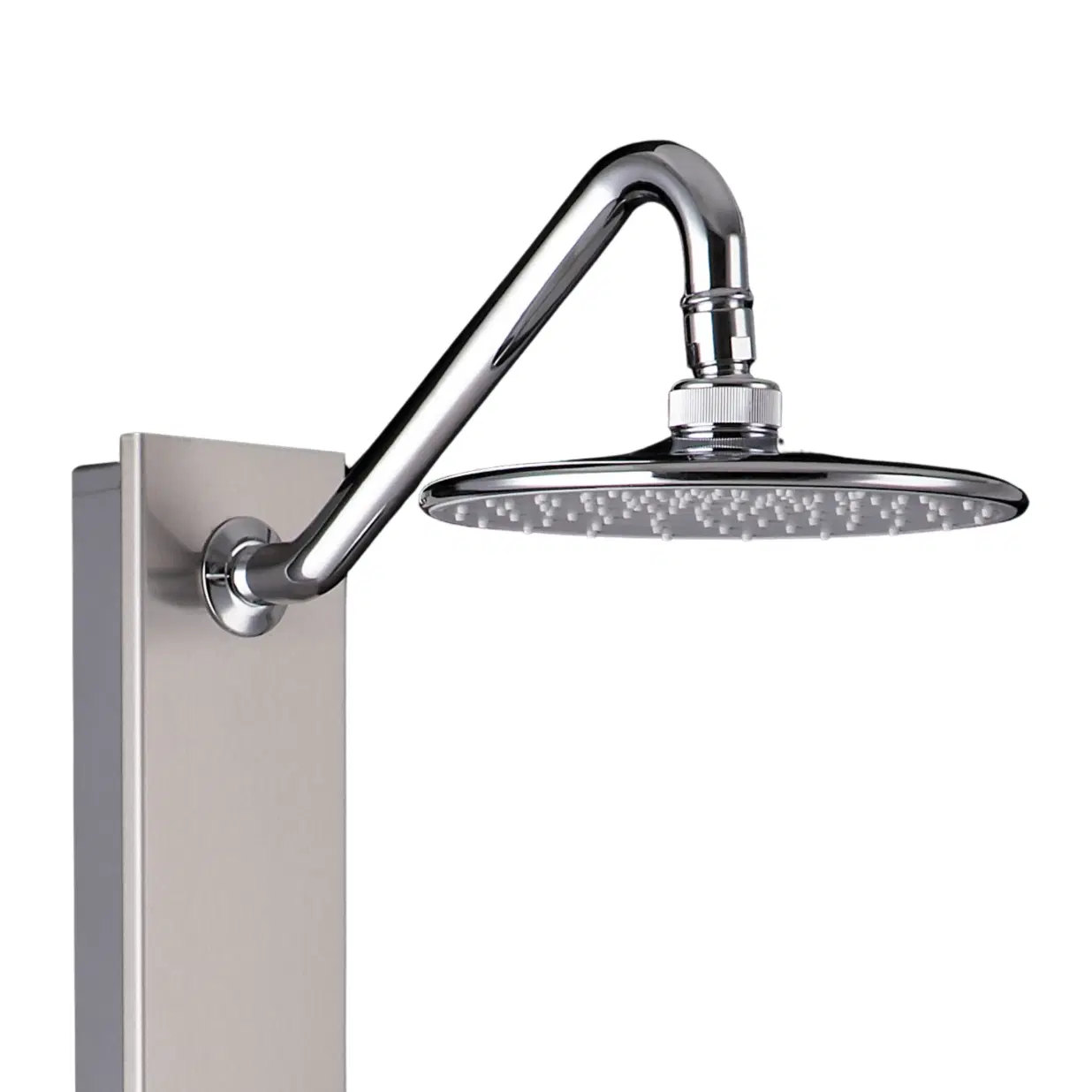 Aloha 8-in Rain Showerhead Shower System with 2-Body Jets and Multi-function Handshower Brushed Stainless Steel