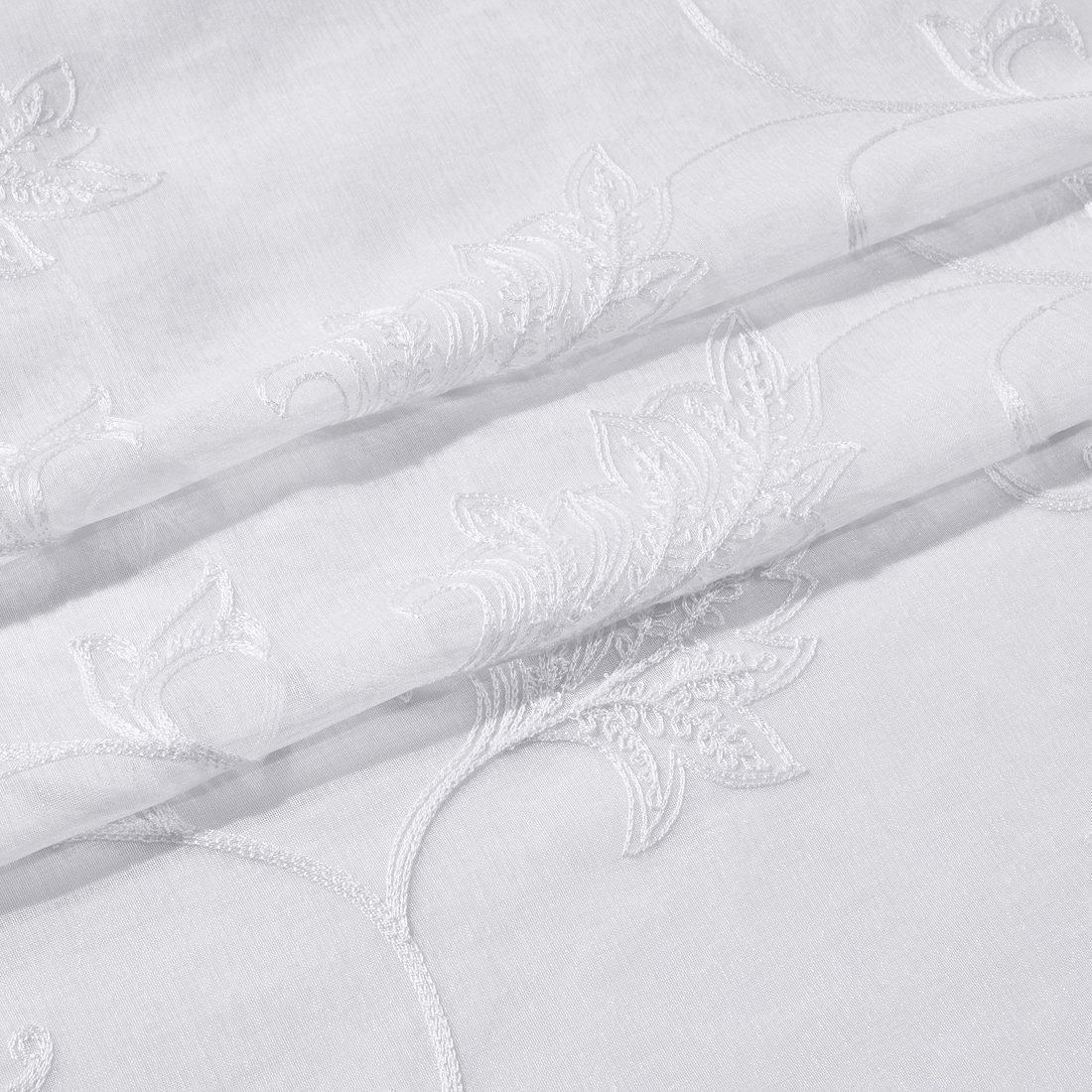 Andora Embroidered Grommet Top Sheer Panel Curtain Pair (Set of 2 )