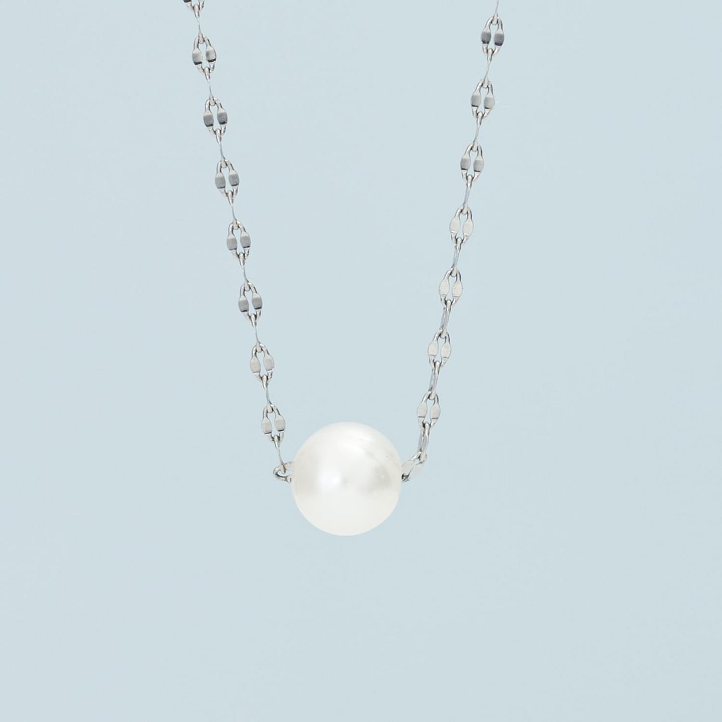 Annie Silver Pearl Necklace