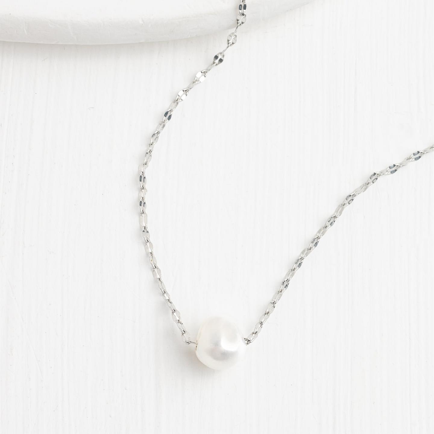 Annie Silver Pearl Necklace