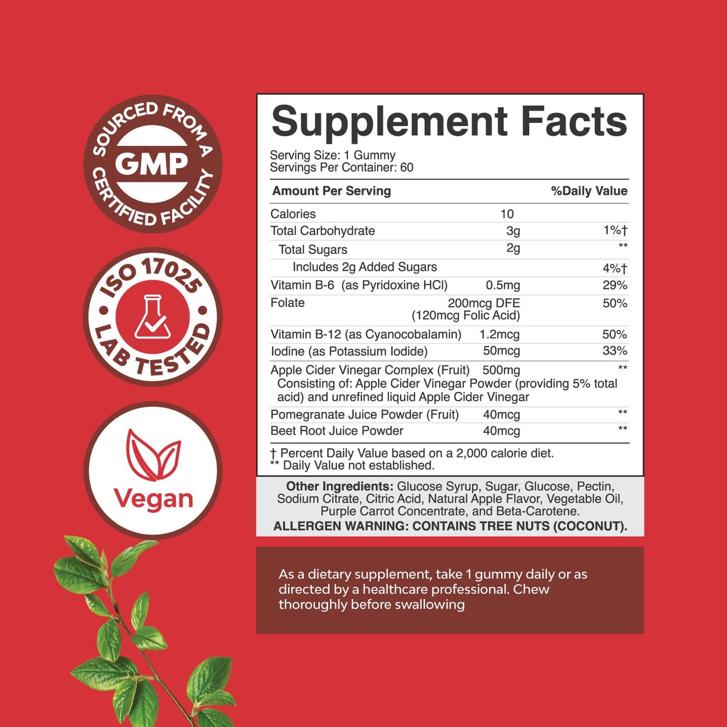 Apple Cider Vinegar Gummies - Apple Flavor