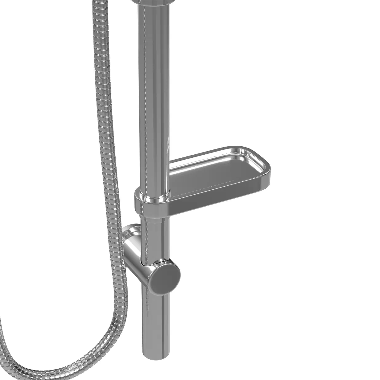 AquaRain 8-in Rain Showerhead Shower System with Adjustable Slide Bar and Multi-function Handshower Chrome