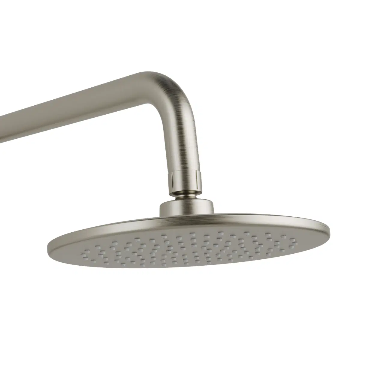 Aquarius 8-in Rain Showerhead Shower System with Pivoting Shower Arm and Magnetic Handshower Holder Brushed Nickel