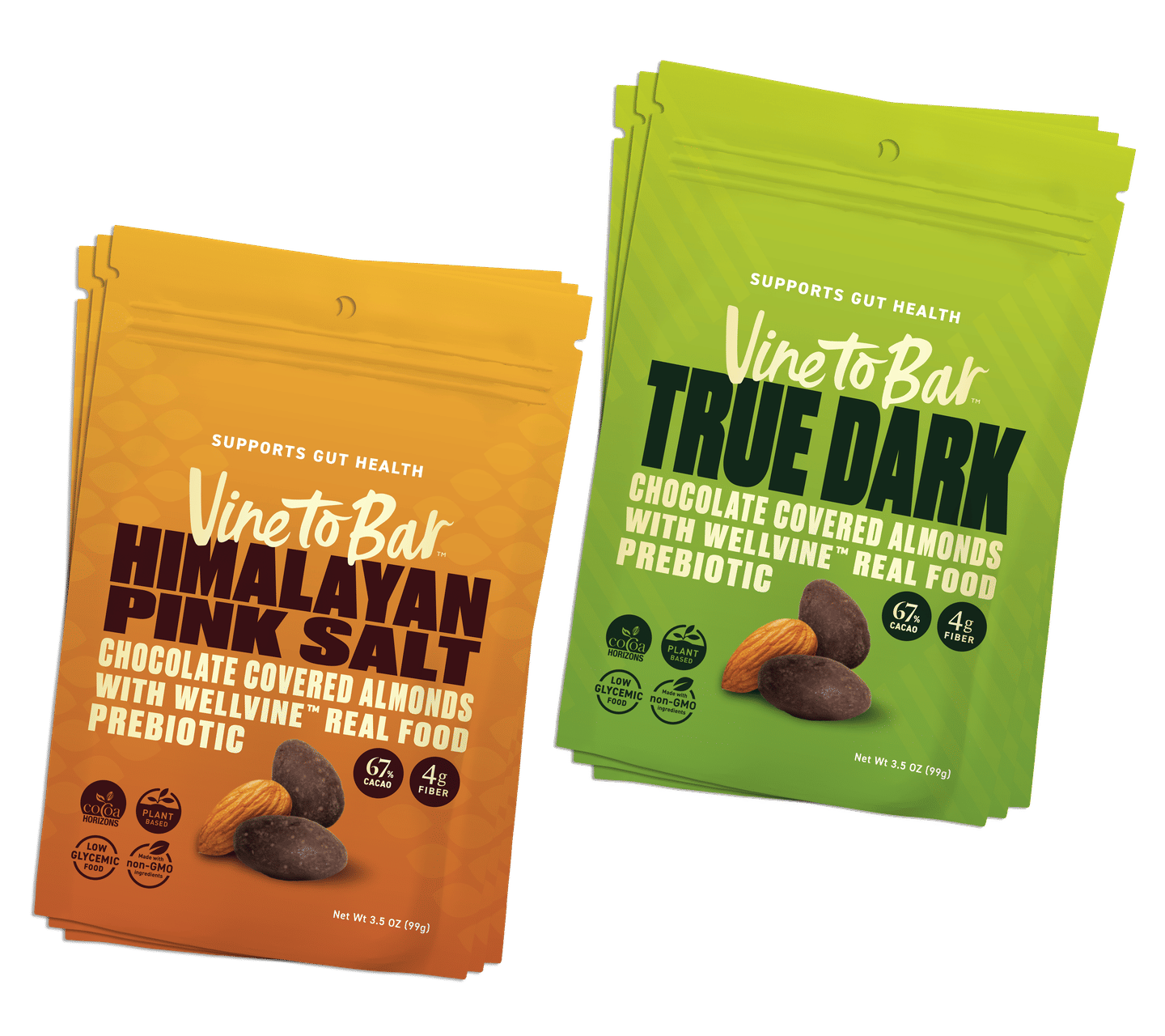 Assorted Chocolate Covered Almonds Bundle - Premium Dark Chocolate Almond Variety Pack with Himalayan Pink Salt and WellVine Chardonnay Marc, Gourmet Snack Collection
