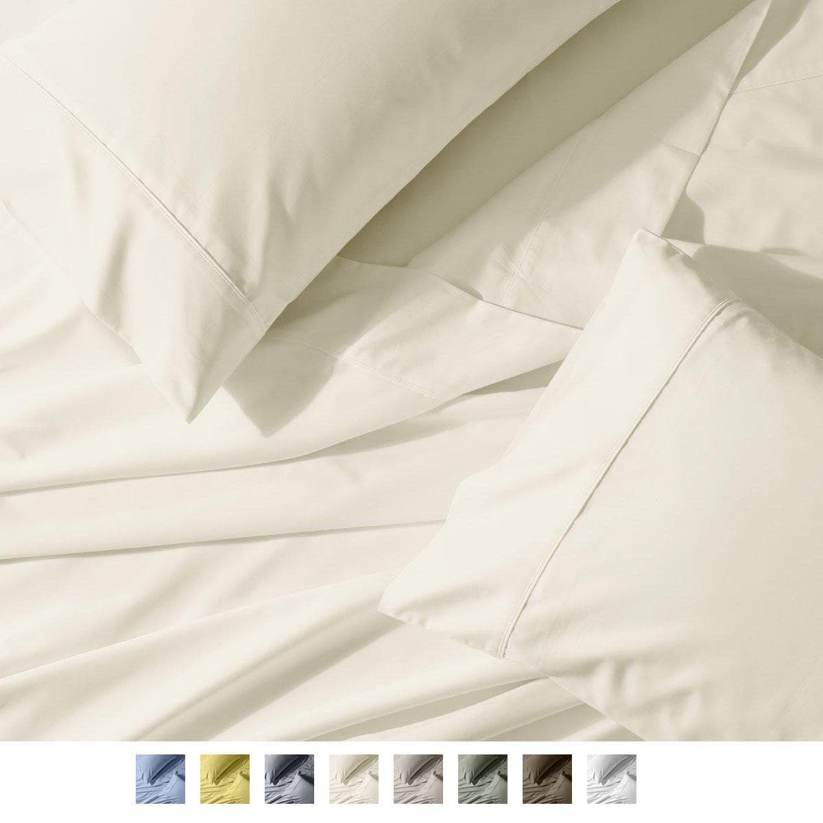 Attached Waterbed Sheet Set 650 Thread Count Solid Sateen