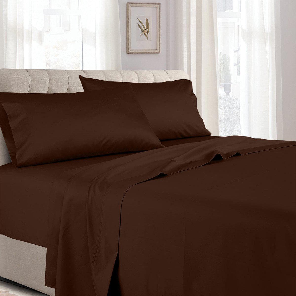 Attached Waterbed Sheet Set - Solid 300 Thread Count