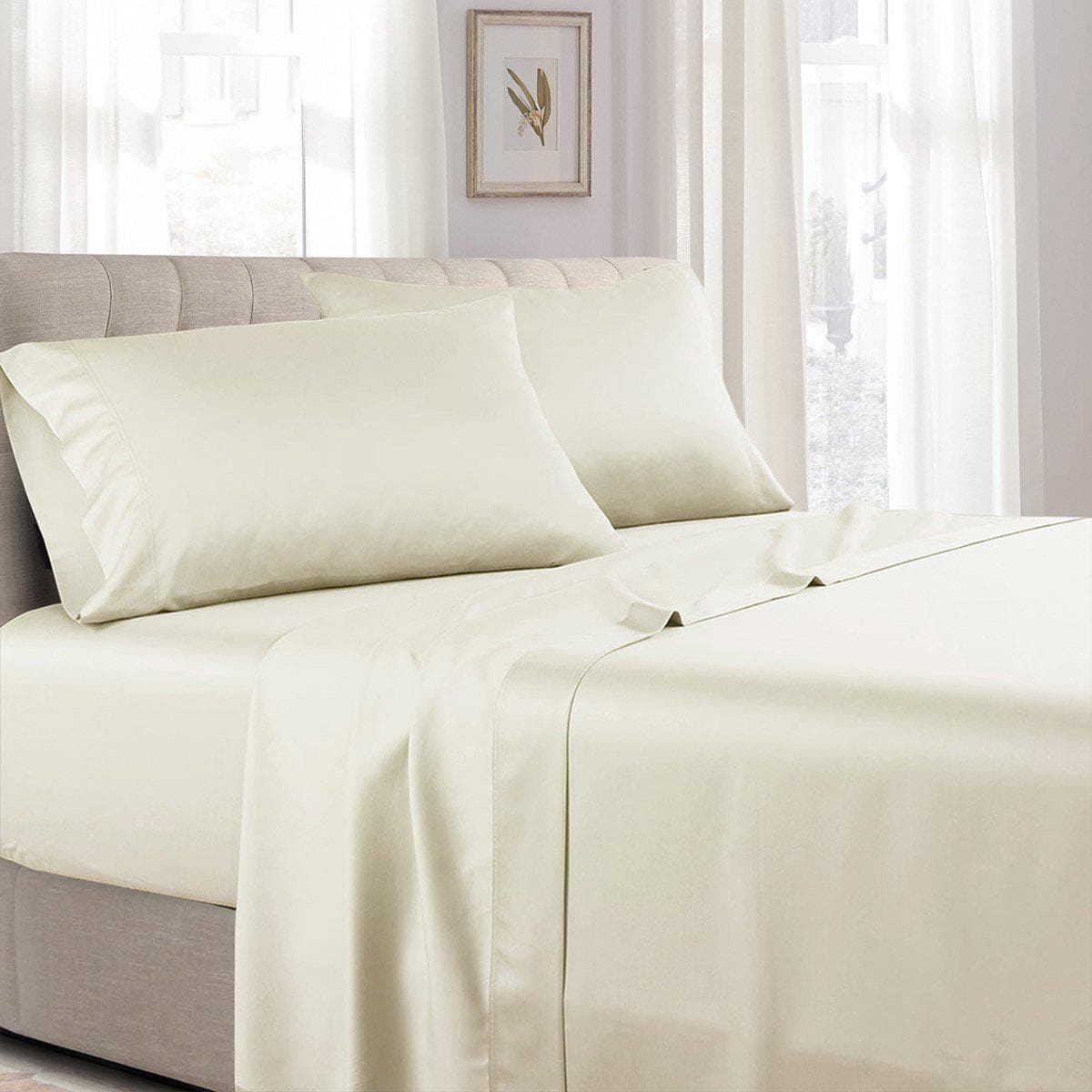 Attached Waterbed Sheet Set - Solid 300 Thread Count