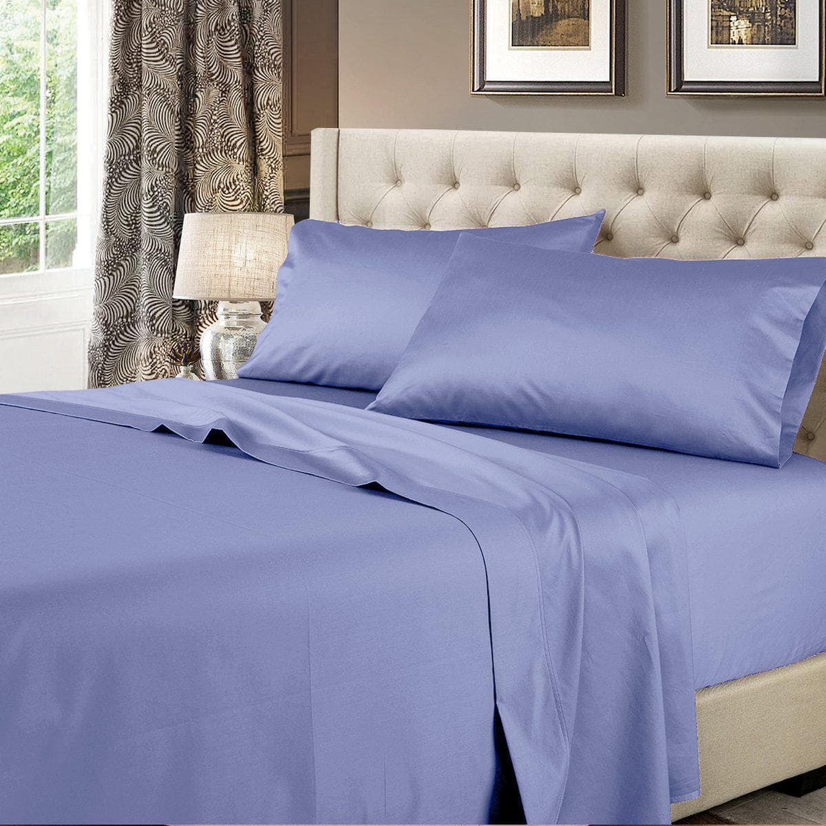 Attached Waterbed Sheet Set Solid 600 Thread Count