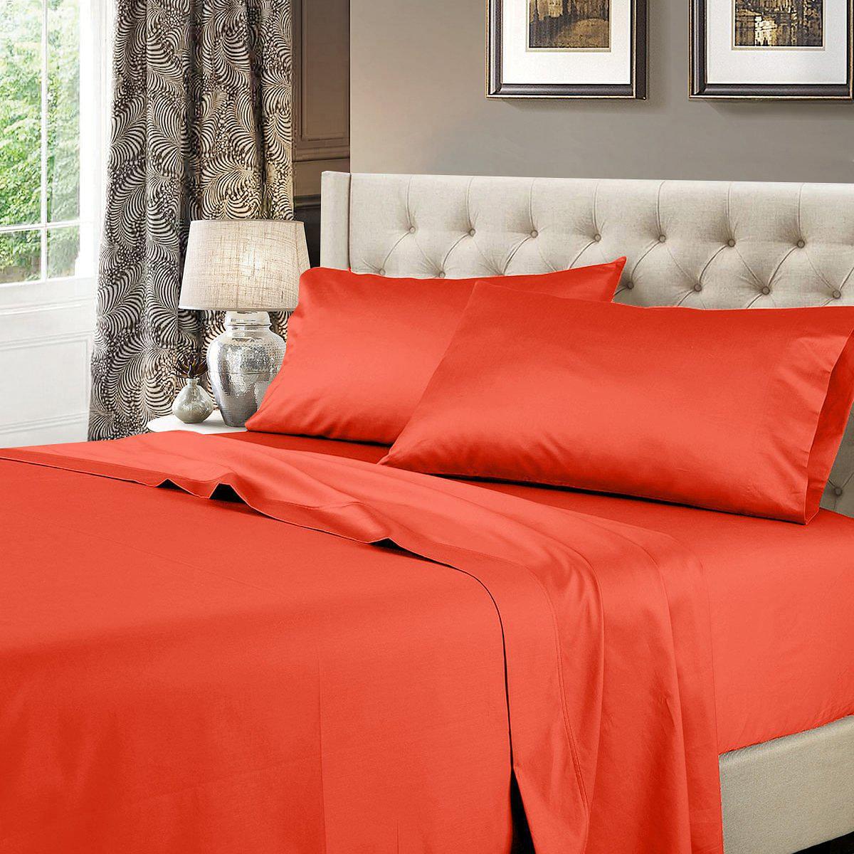 Attached Waterbed Sheet Set Solid 600 Thread Count
