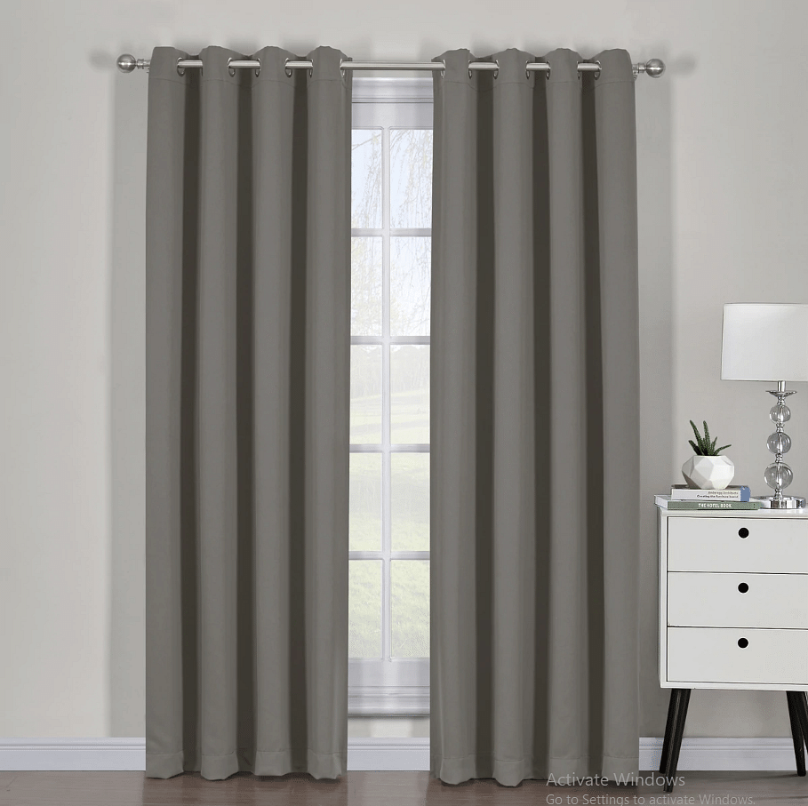 Ava Blackout Weave Curtain Panels With Tie Backs Pair (Set Of 2)