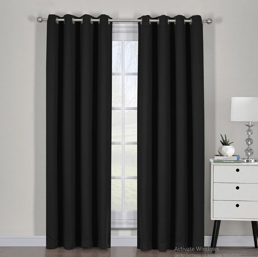 Ava Blackout Weave Curtain Panels With Tie Backs Pair (Set Of 2)