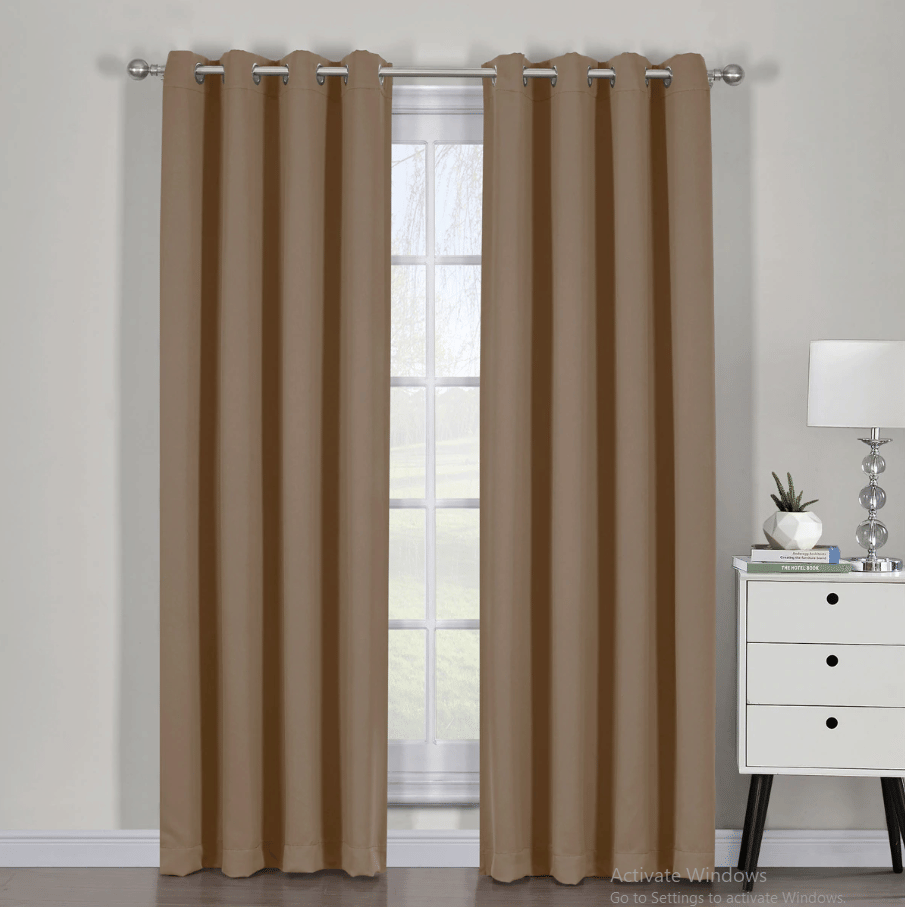 Ava Blackout Weave Curtain Panels With Tie Backs Pair (Set Of 2)
