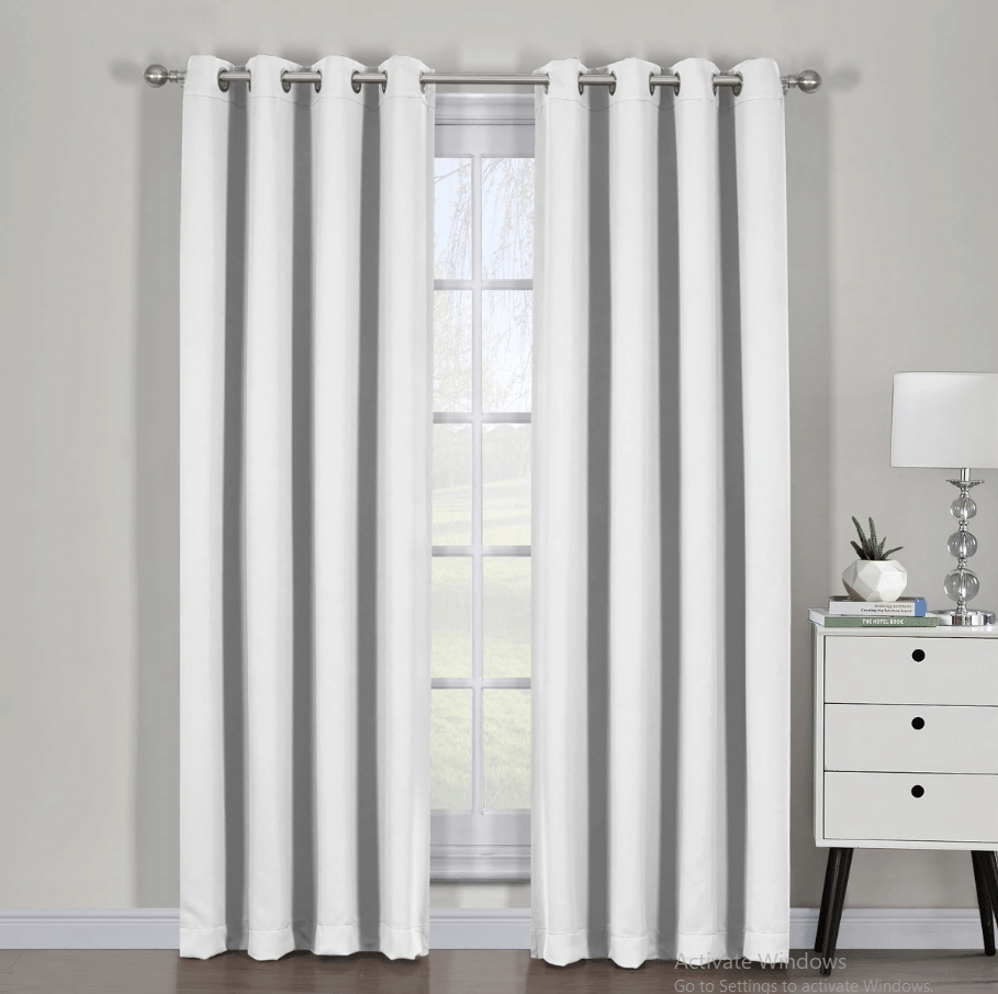 Ava Blackout Weave Curtain Panels With Tie Backs Pair (Set Of 2)