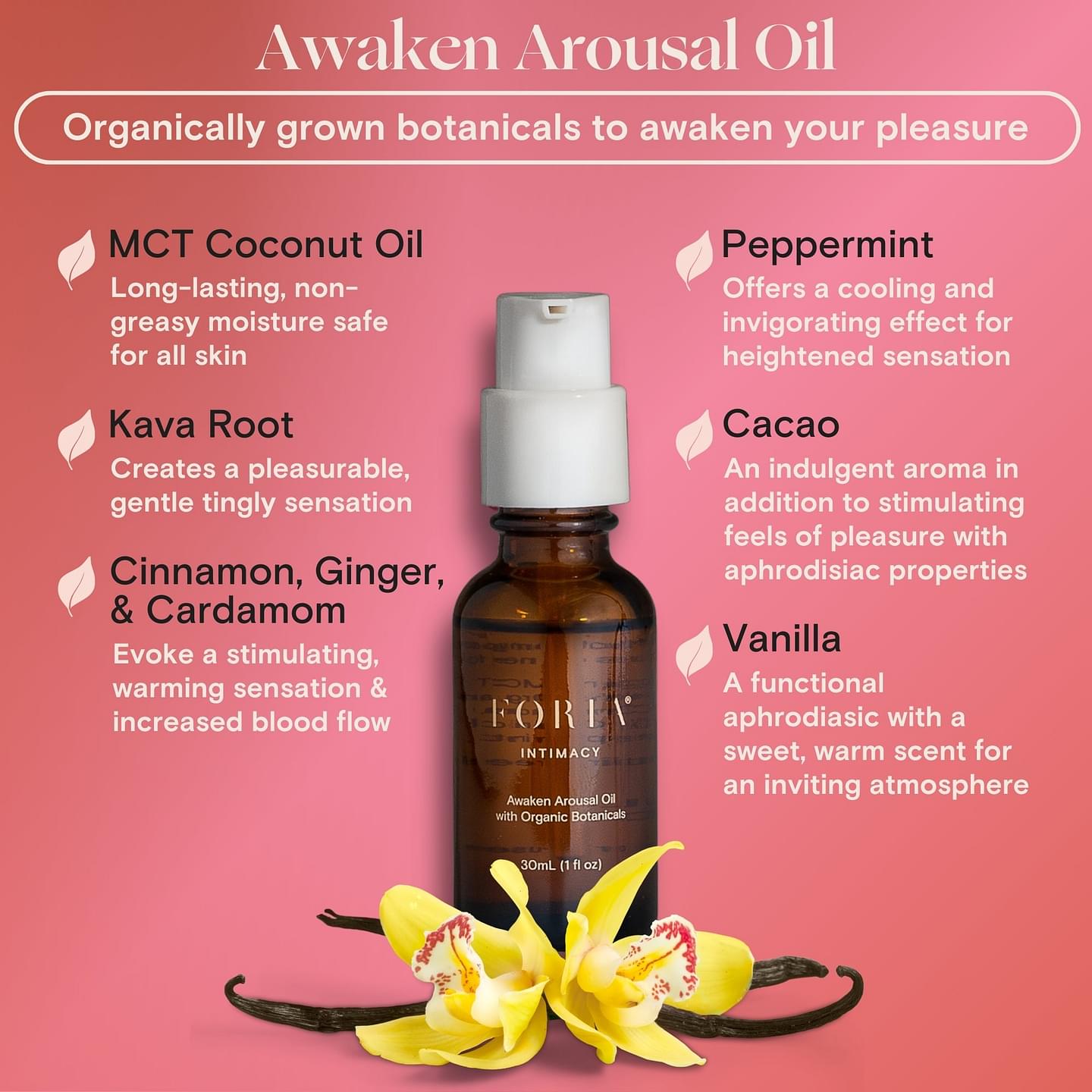 Awaken Arousal Oil with Organic Botanicals