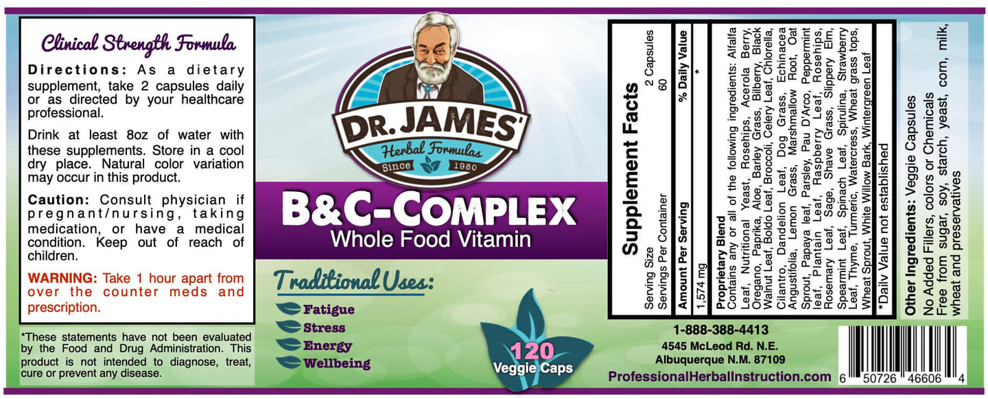 B and C Complex (Whole Food Vitamin)
