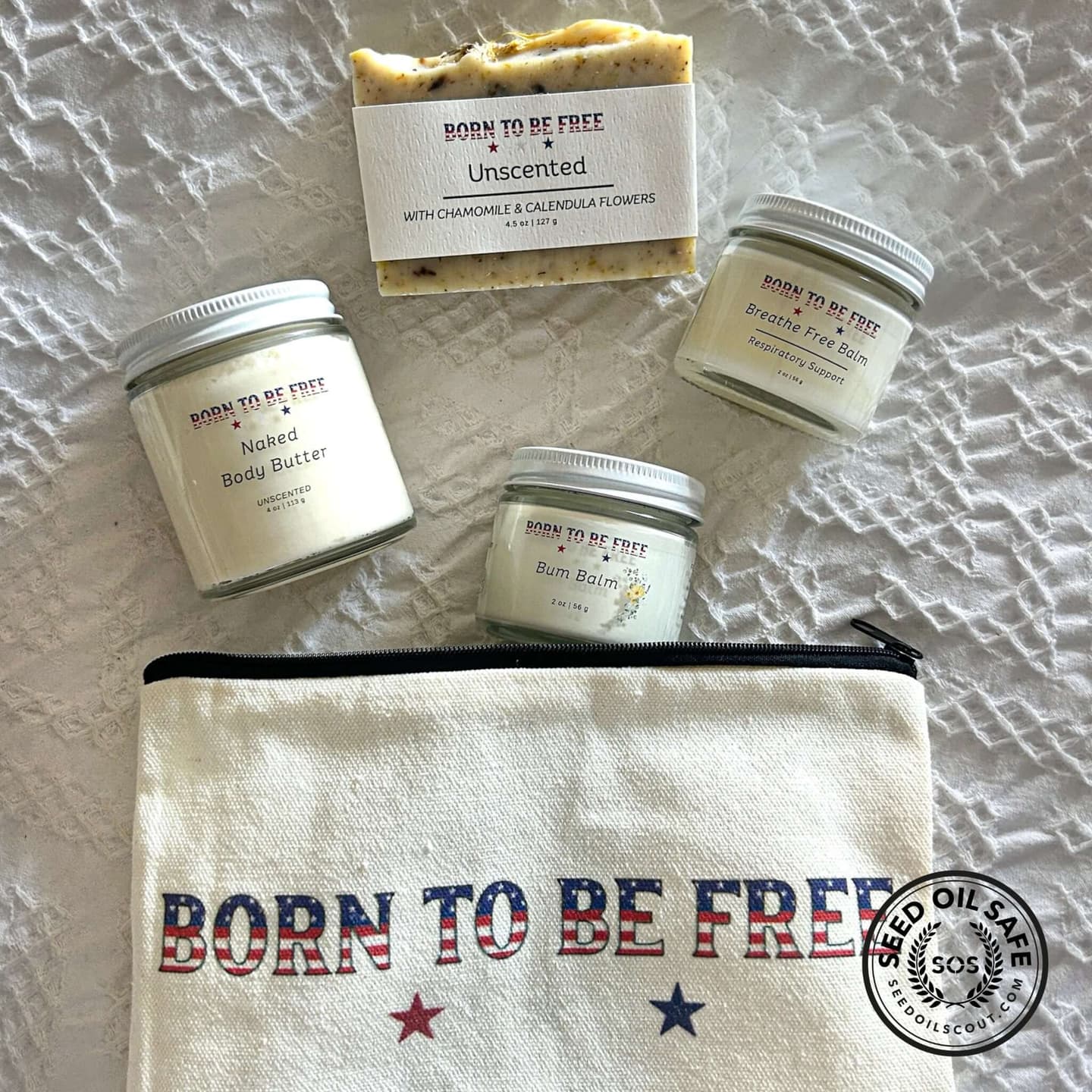 Baby Essentials Bundle- Non Toxic Baby Care – 5-Piece Baby Care Set with Travel Pouch